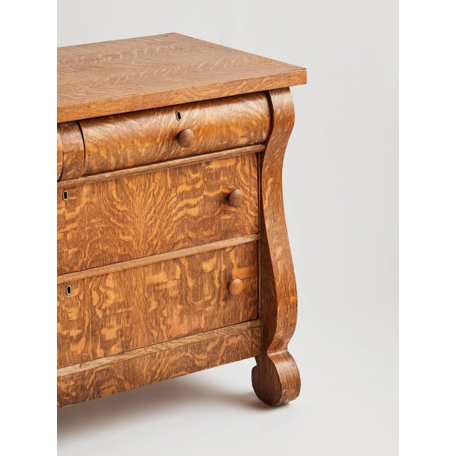 Antique Tiger Oak Dresser For Sale - Image 9 of 15