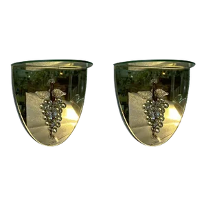 1930s Art Deco Mirrored Glass Accent Shelves in the Manner of Grosfeld House - A Pair