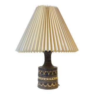 Scandinavian Brutalist Glazed Stoneware Table Lamp by Jette Hellerøe, 1970s For Sale