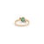 Metal 14k Yellow Gold Oval Natural Emerald & Diamond Bezel-Set Ring Size 6 for Women For Sale - Image 7 of 13