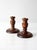 Farmhouse Vintage Wooden Candle Holders Pair For Sale - Image 3 of 10