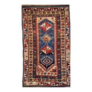 Antique Handwoven Anatolian Village Rug, Wool Prayer Design, 1880s, 4' x 6' For Sale