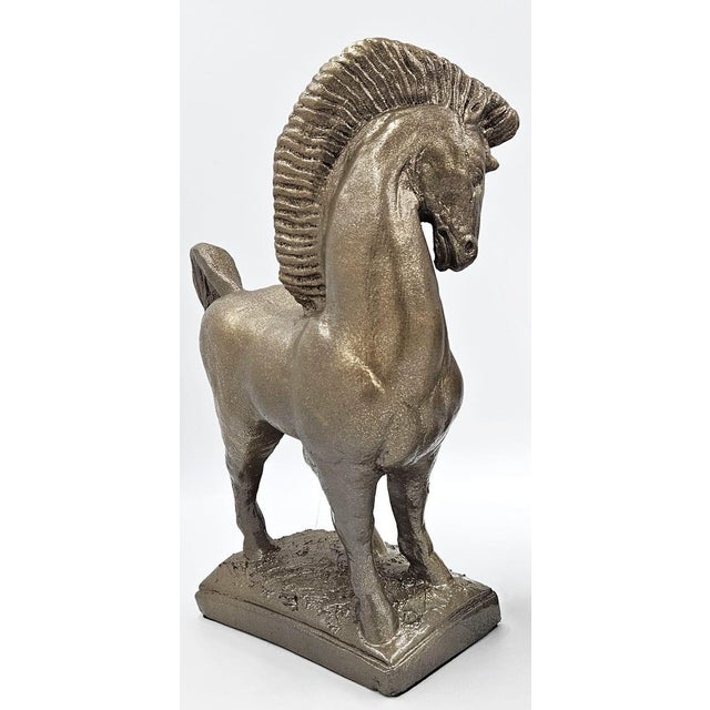 Superb Jaru Ceramic Greek Revival Roman Stallion Horse Sculpture 1970s For Sale In Dallas - Image 6 of 11