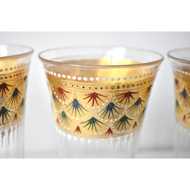 Murano Set of 4 Venetian Murano Glass Wine Goblets For Sale - Image 4 of 6