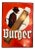 Original Enamel Burger Cigars Sign, 1930s For Sale