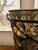 Mid 20th Century Vintage English Planter Jardiniere Urn Shell Decoupage Black Tole Coastal Décor For Sale - Image 5 of 17