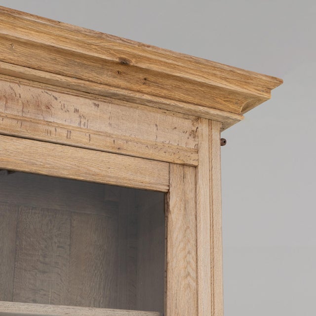 1900s French Provincial Oak Vitrine For Sale - Image 9 of 18