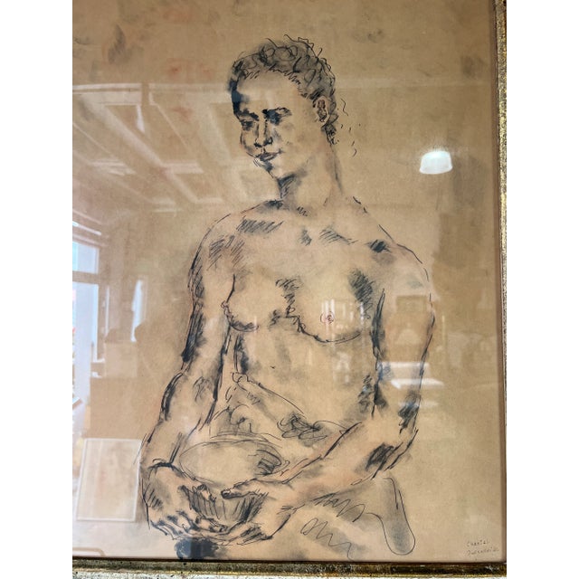 French Chantal Quenneville [1897-1959] Woman Portrait Painting For Sale - Image 11 of 13