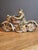 1930s Antique 1930s Hubley Cast Iron "Patrol" Cop Police Motorcycle Toy | Green Paint & Integral Officer Rider 6.25" For Sale - Image 5 of 17