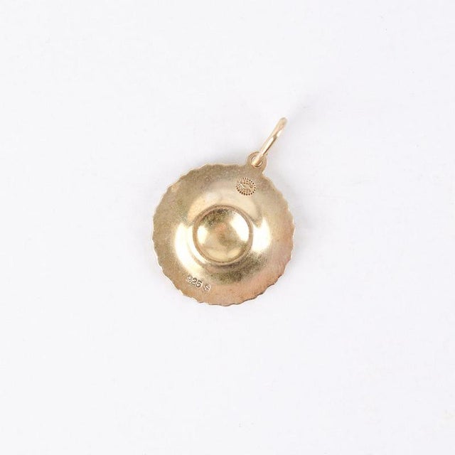 Brooch from the 1940s made by Anton Michelsen, stamped AM Sterling Danmark. Gold-plated and with intact enamel, made in...