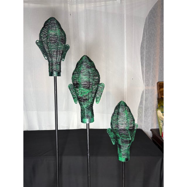 1990s Heads on Stand - Set of 3 For Sale - Image 4 of 6