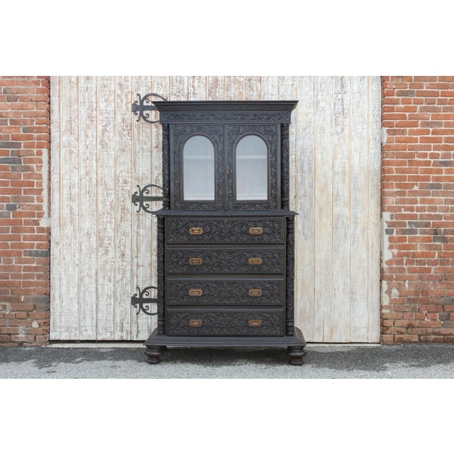 Antique Anglo-Indian Secretary Cabinet For Sale - Image 12 of 13