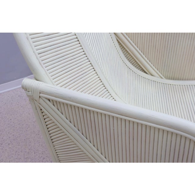 Mid-Century Modern Rattan Chaise Lounge from Vivai Del Sud, 1970s For Sale - Image 3 of 12
