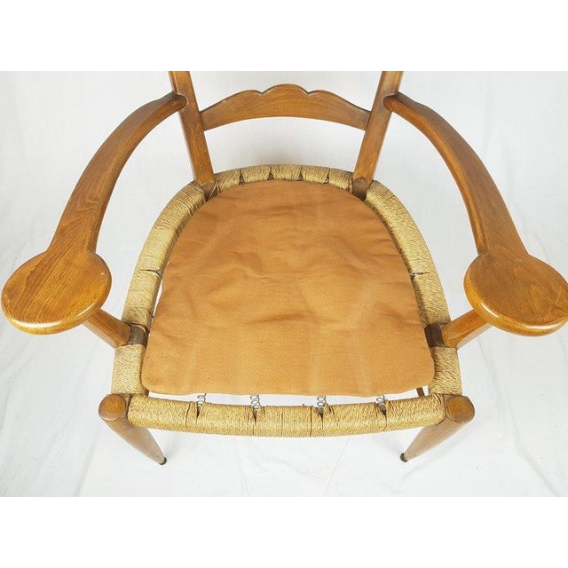 1940s Set of Wood and Rope Armchairs by Ico Parisi, 1949 For Sale - Image 5 of 13