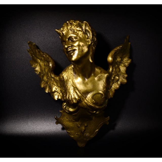 An extraordinary 19th-century Gothic brass curiosity sourced from a French estate, this remarkable vampire figure is a...