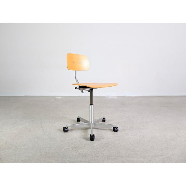 Kevi Design Office Chair in Wood by Jørgen Rasmussen for Fritz Hansen For Sale - Image 5 of 13