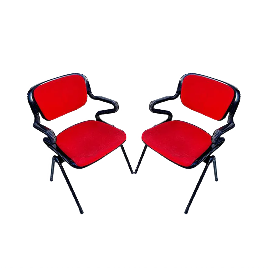 Set of Italian Vertebra System Chairs by Emilio Ambasz and