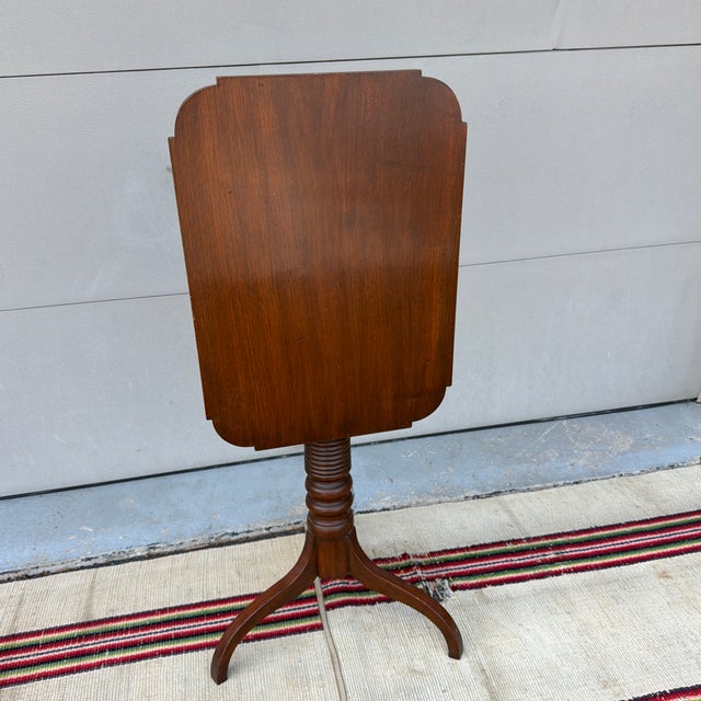 Antique Pennsylvania Walnut Federal Tilt Top Spider Leg Candlestand, Chester County, Circa 1820s For Sale - Image 12 of 12