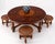 Mid century Embossed Leather South American coffee table 4 nesting stools chairs. A rare and exceptional quality thick...