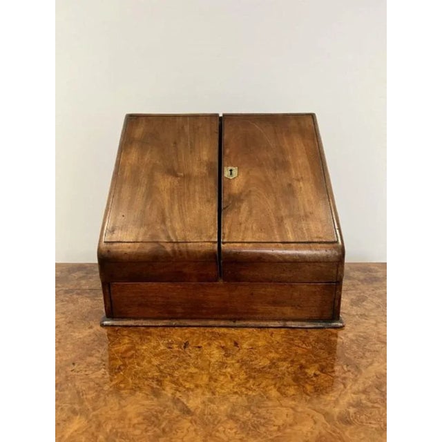 Victorian Mahogany Stationary Box, 1860s For Sale - Image 6 of 8