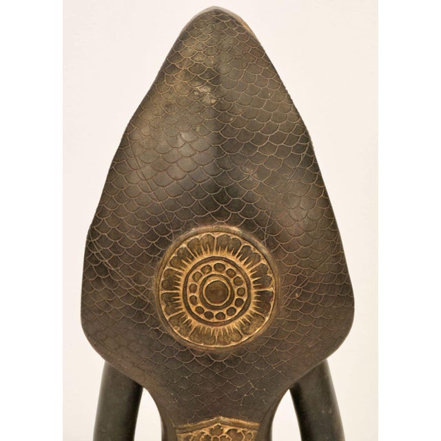Metal Naga Buddha Bronze, Thailand, 19th Century For Sale - Image 7 of 11