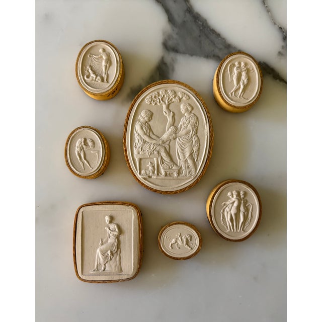 Collection of 7 early 19th century Italian Grand Tour plaster intaglio impressions This is group #7 of other intaglios I...