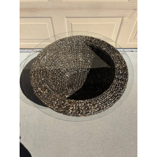 Bring organic texture and visual warmth to your living space with this striking sculptural round coffee table. Featuring...