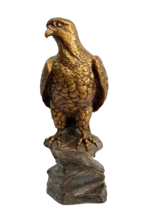 P. Balestra, Raptor on Rock, Early 20th-Century, Plaster