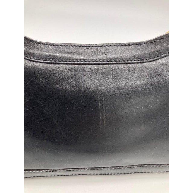 RARE Chloe Vintage Brown Leather Amber Jeweled Top Handle Bag c2000s For Sale In Philadelphia - Image 6 of 11