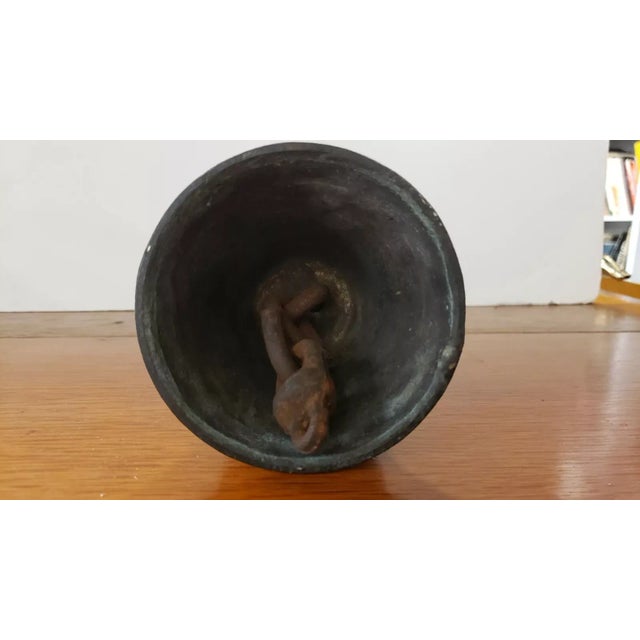 Mid 20th Century Indian Hindu Bronze Ghanta Nandi the Bull Handle Ritual Hand Bell For Sale - Image 10 of 10