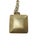 1950s #88 Vintage Gold Tone Square Pendant and Chain With Flower For Sale - Image 5 of 7