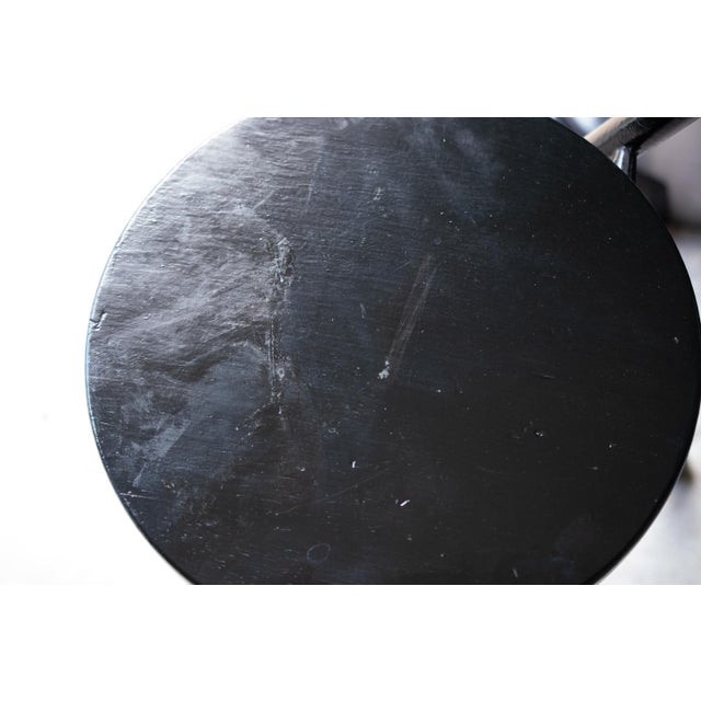 Mid 20th Century Mid-Century Folding Black Lacquer Wood and Metal Kitchen Stool For Sale - Image 5 of 8