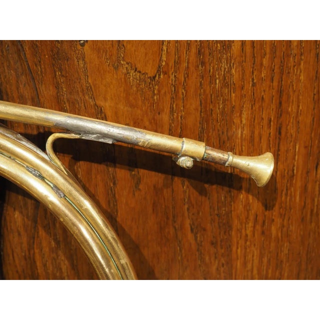 Brass Antique French Brass Hunting Horn, “Le Cor De Chasse”, Early 1900s For Sale - Image 8 of 11
