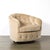 Pair of Mid-Century Biscuit Tufted Mohair Swivel Chairs Signed Milo Baughman For Sale - Image 9 of 12