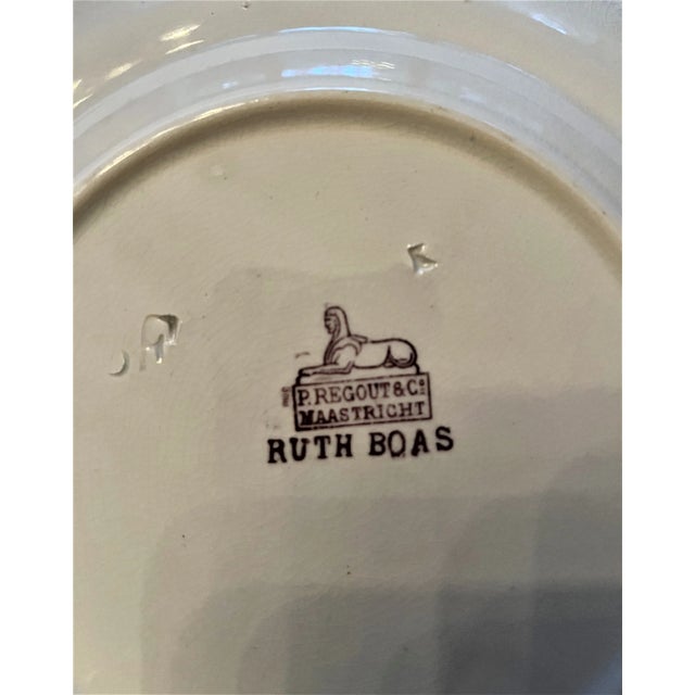 Antique Petrus Regout & Co. Maastright - Ruth Boaas Plate. Very old. rare plate. In good condition no chips or cracks.
