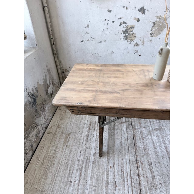 Pine Farmhouse Folding Table, 1950s For Sale - Image 14 of 18