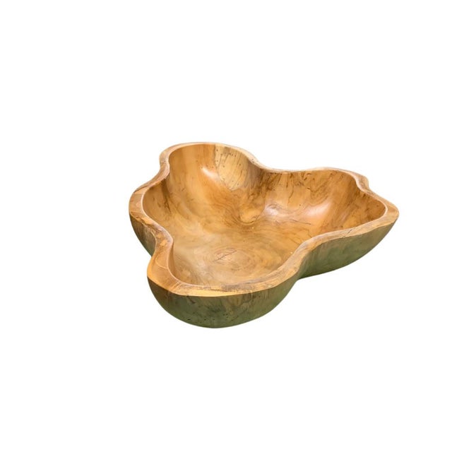 Medium Wooden Bowl For Sale - Image 4 of 5
