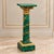 This elegant French Rococo style pedestal features a beautiful marbleized green finish that adds depth and sophistication...