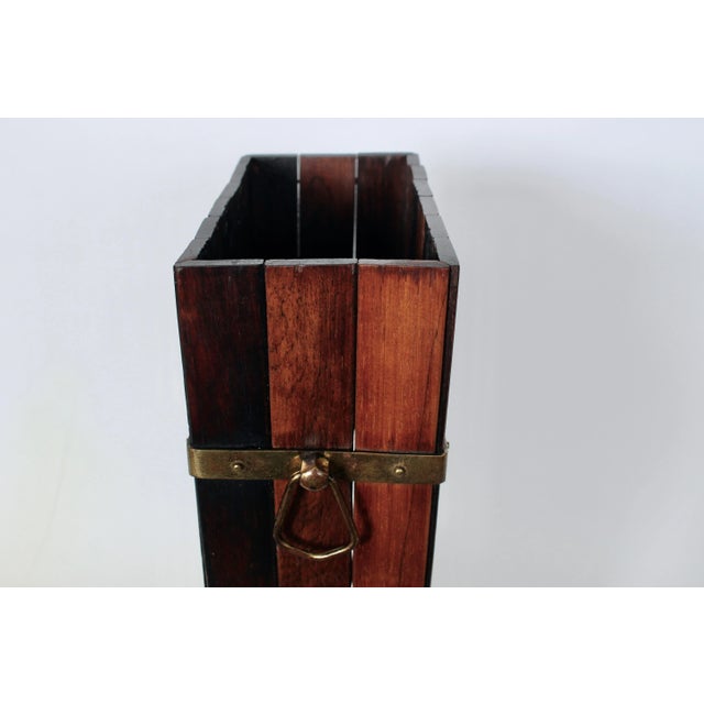 Modern Brazilian Rosewood Umbrella Stand, Cane Stand, Circa 1970 For Sale - Image 6 of 12