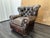 Rh Churchill Leather Chair With Nailheads Vintage Ebony Leather | Down-Feather Fill | Classic Depth For Sale - Image 16 of 18