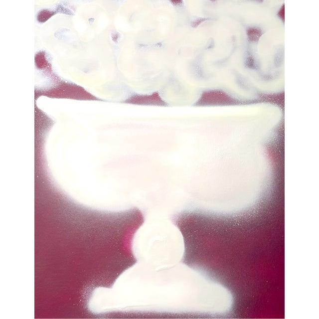 Magenta Rose No. 4 Original Contemporary Painting by Susan Havens For Sale - Image 4 of 5