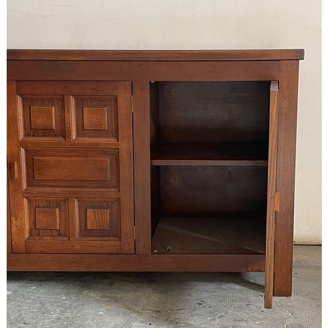 Vintage French Brutalist Sideboard, 1970s For Sale - Image 9 of 12