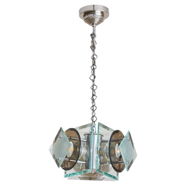 Italian Glass Chandelier by Antonio Lupi for Lupi Cristal Luxor, 1970s For Sale - Image 12 of 12