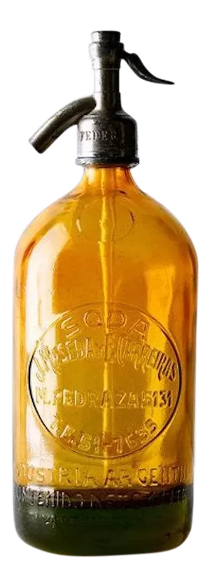 Vintage Classic Amber Seltzer Bottle