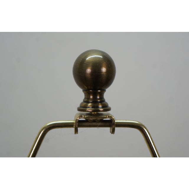 Late 20th Century Visual Comfort Stacked Brass Ball Orb Sphere Table Lamp 35" For Sale - Image 9 of 13
