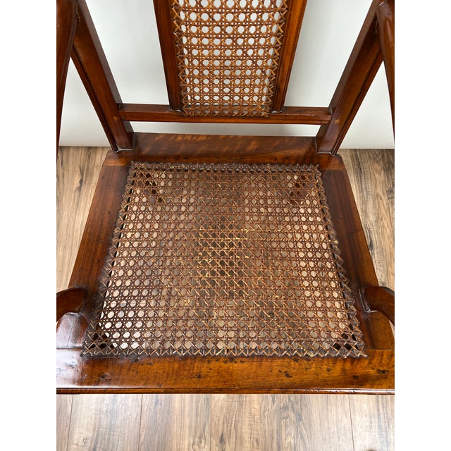 Wood Antique Viennese Walnut Cane Seat Armchair C. Late 19th Century For Sale - Image 7 of 7