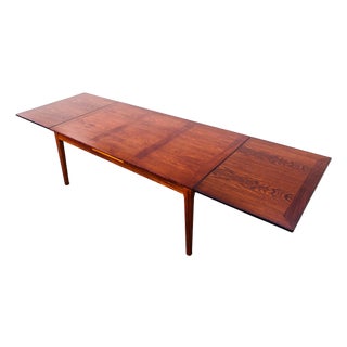 Monumental Danish Modern Rosewood Extension Dining Table by Skovby For Sale