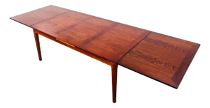 Monumental Danish Modern Rosewood Extension Dining Table by Skovby