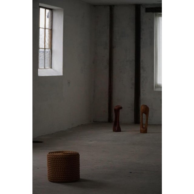 Late 20th Century Modern French Rope Ottoman, 1980s For Sale - Image 6 of 15