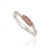 Contemporary Orange Sapphire & Diamond Twist Shank Ring in Solid Silver, Size 7.5 For Sale - Image 3 of 15